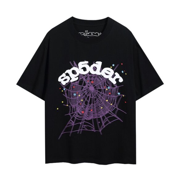 Men's Sp5der Black Short-Sleeve Size M - Picture 1 of 8